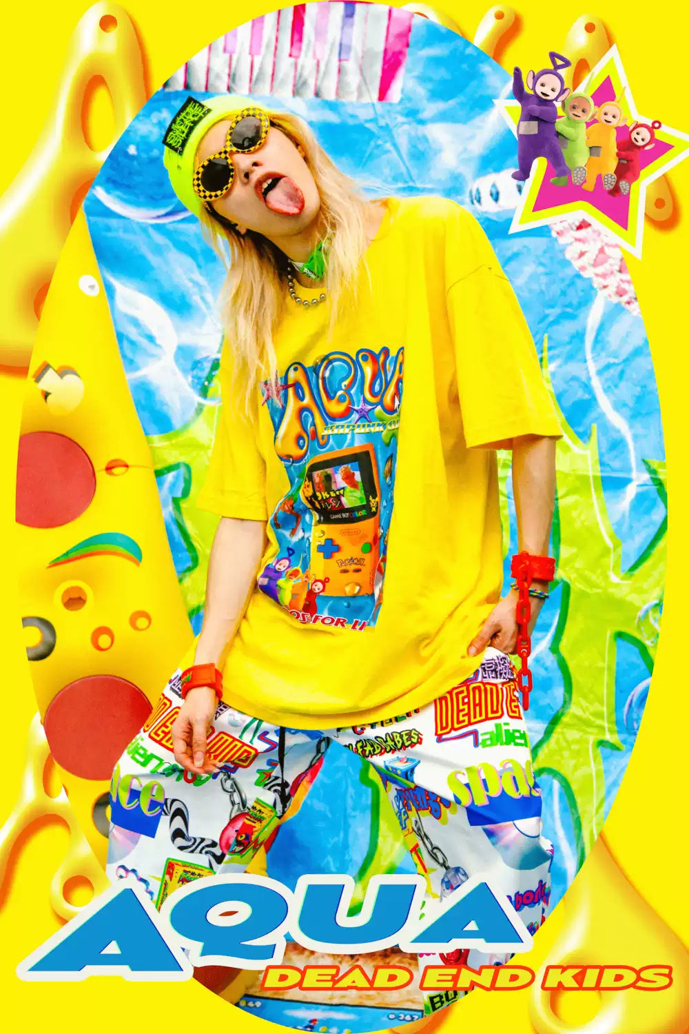 Y2K Neon Yellow 90s Nostalgia Graphic T-Shirt