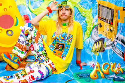 Y2K Neon Yellow 90s Nostalgia Graphic T-Shirt