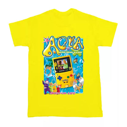 Y2K Neon Yellow 90s Nostalgia Graphic T-Shirt