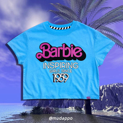 Barbie Inspiring Girls Since 1959 Blue Graphic Tee