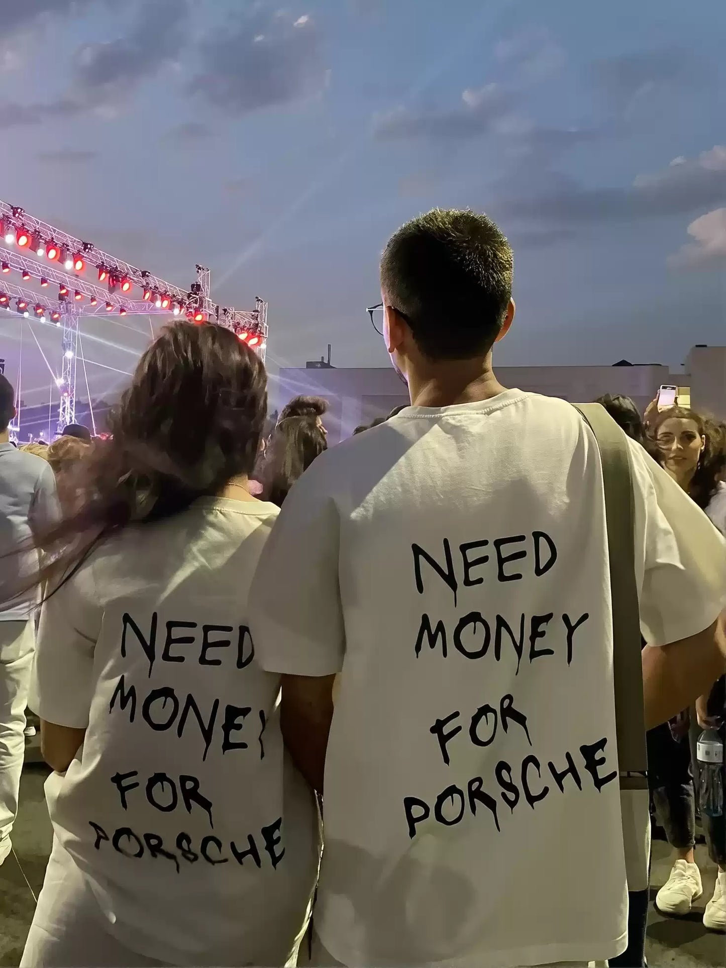 Need Money For Porsche Black Graphic T-Shirt