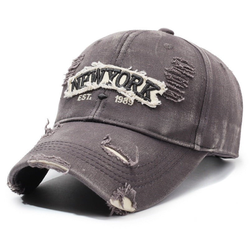 American Style Ripped Distressed Embroidered Cap