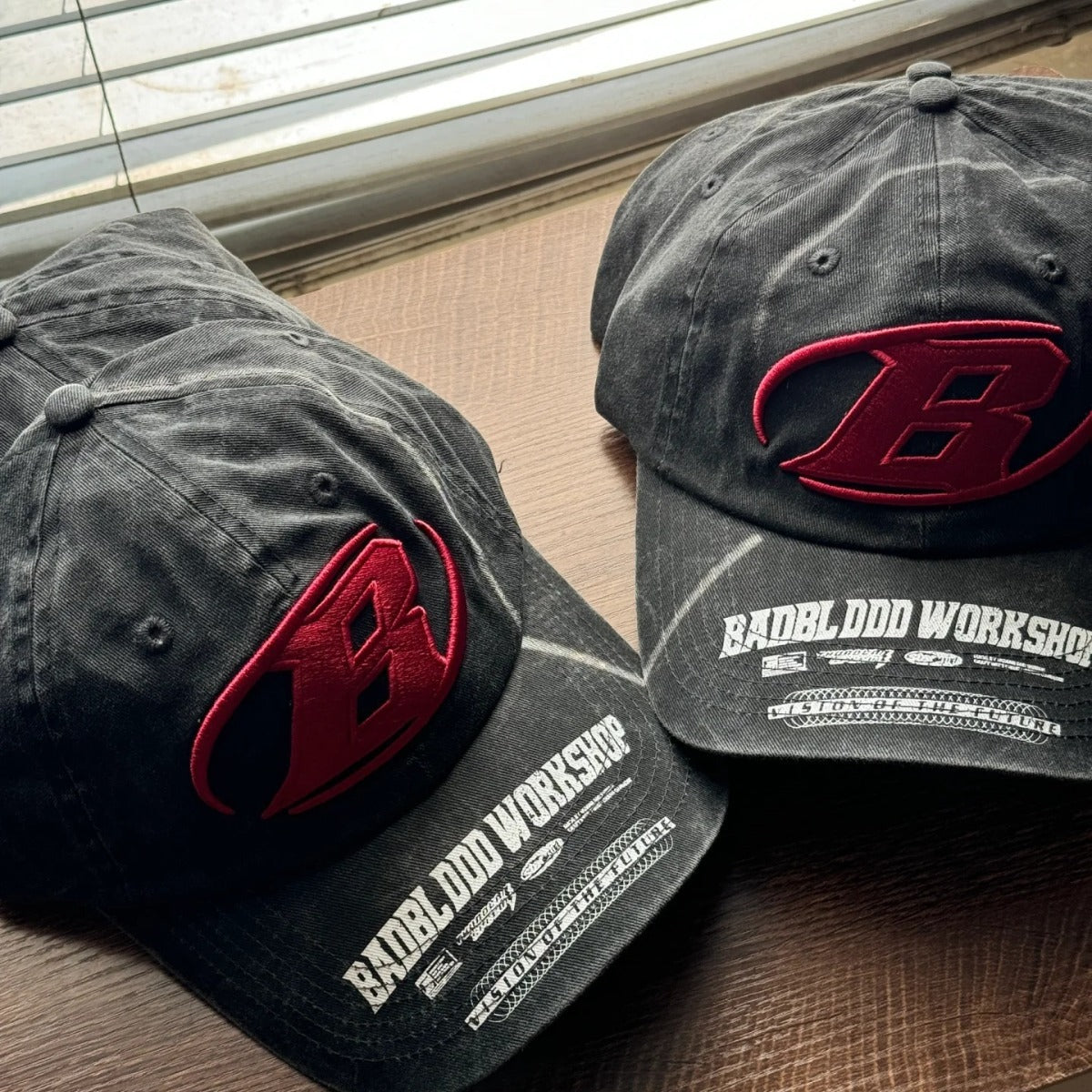 Badblood Workshop Distressed Embroidery Baseball Cap