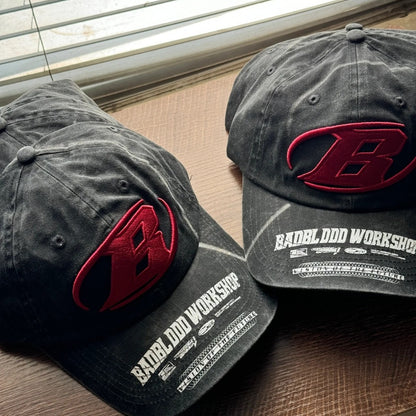 Badblood Workshop Distressed Embroidery Baseball Cap