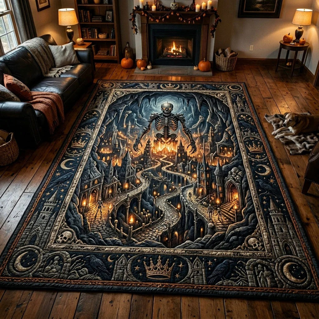 Skeleton City Of The Dead Area Rug