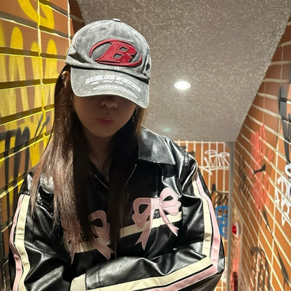 Badblood Workshop Distressed Embroidery Baseball Cap