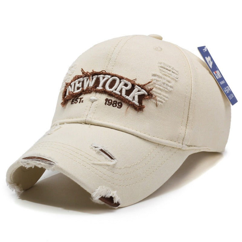 American Style Ripped Distressed Embroidered Cap
