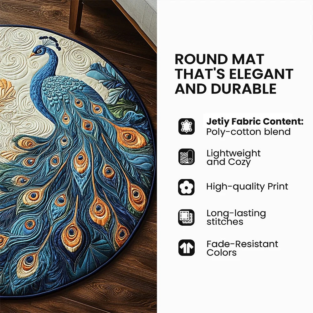Gothic 3D Optical Illusion Witch Round Area Rug