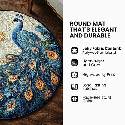 Gothic 3D Optical Illusion Witch Round Area Rug