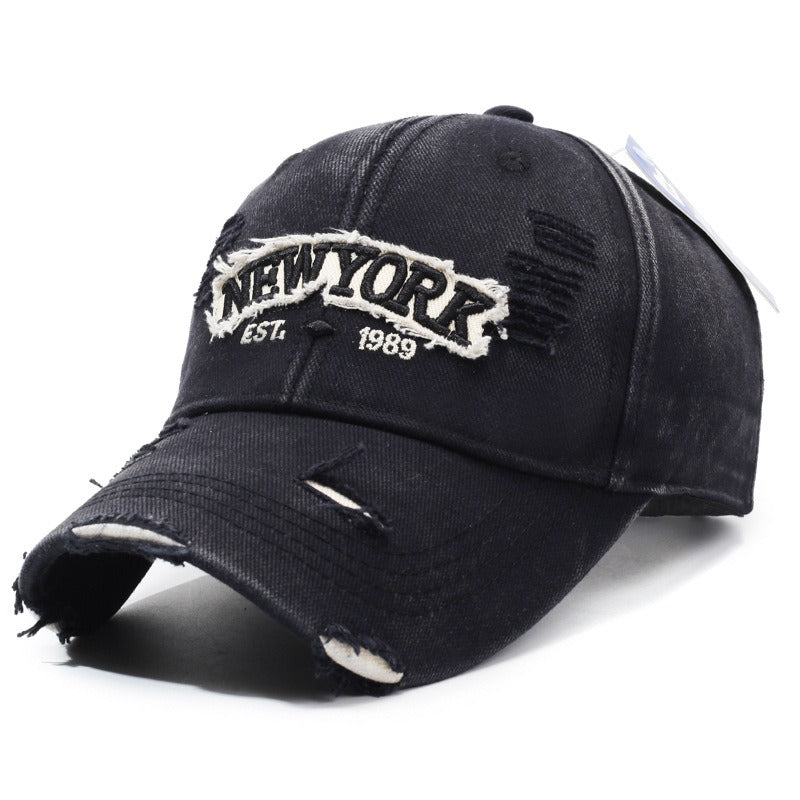 American Style Ripped Distressed Embroidered Cap