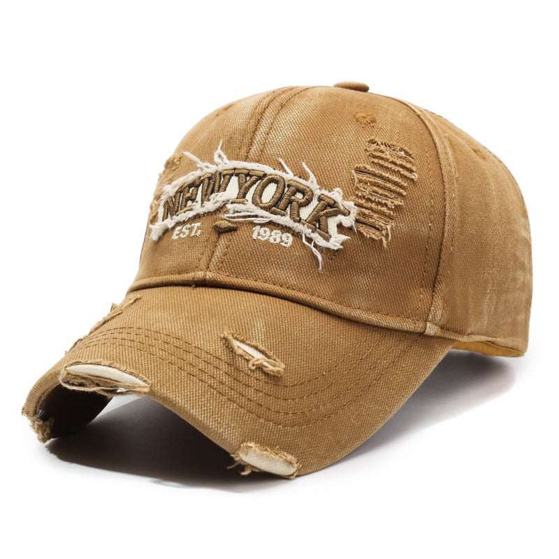 American Style Ripped Distressed Embroidered Cap