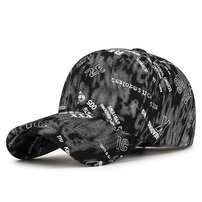 Graffiti Letter Print Adjustable Street Baseball Cap