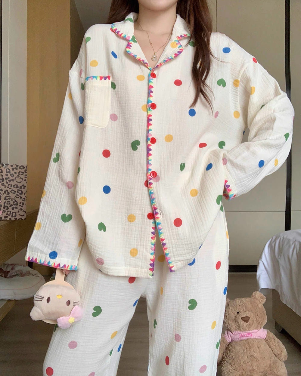 Indie Polka Dot Pajama Set