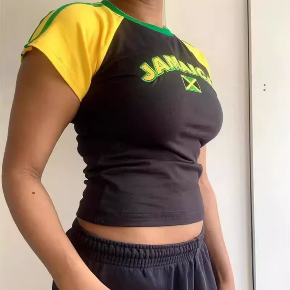 Jamaica Embroidery Crop Top