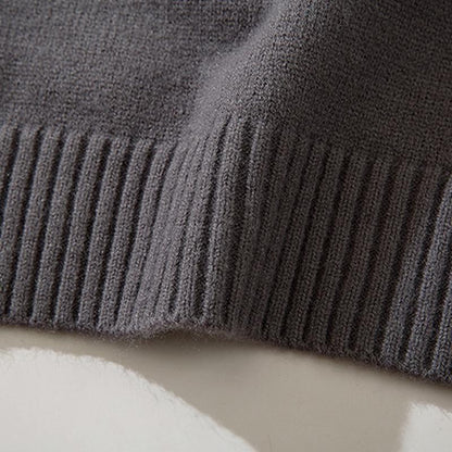 Loose Shy Dog Printed Sweater Cozy Comfort with Playful Charm