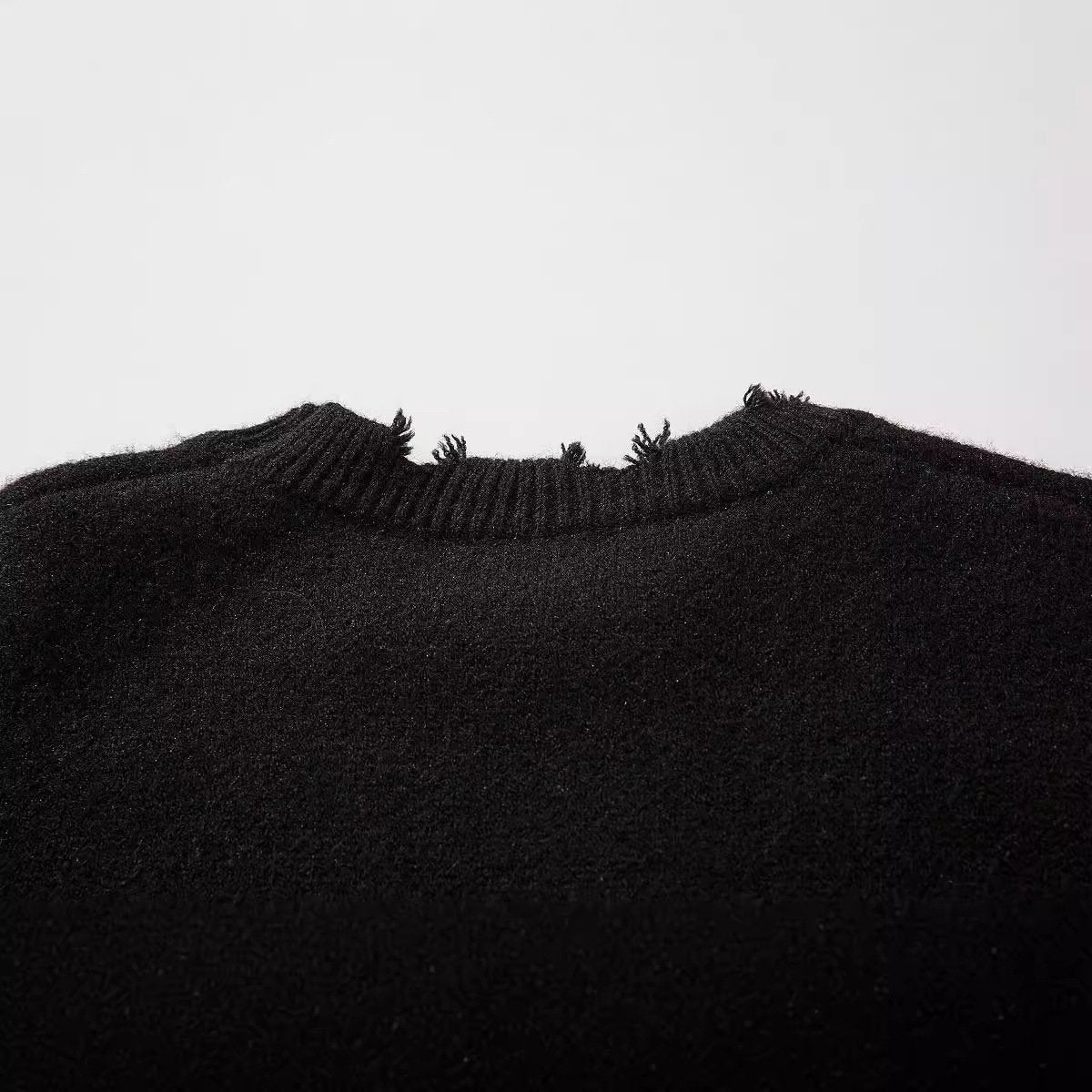 Distressed Skull Sweater