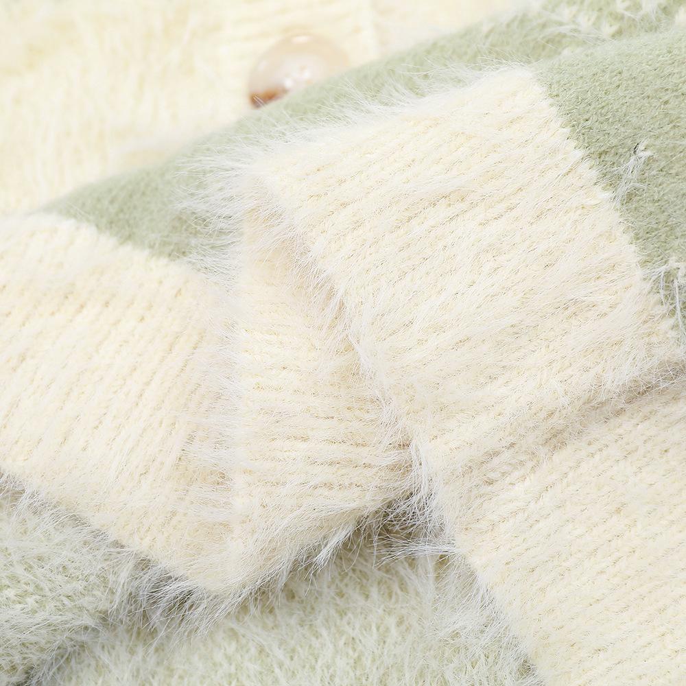 Frosted Wave Knit Sweater Soft Nylon V-Neck Pullover with Textured Finish