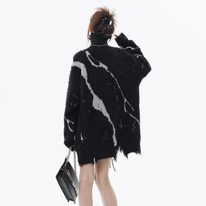 Stitched Turtleneck Black Sweater – Timeless Comfort & Sleek Style