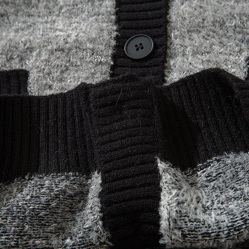 Loose Long Sleeve Knitted Cardigan Cozy V-Neck Essential