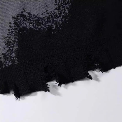 Futuristic Distressed Sweater