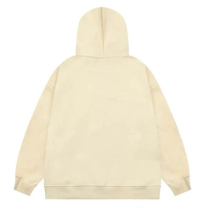 Kitten Print Oversized Hoodie