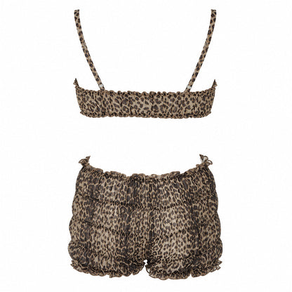 Wild Aura Leopard Print Top + Shorts Co-Ord