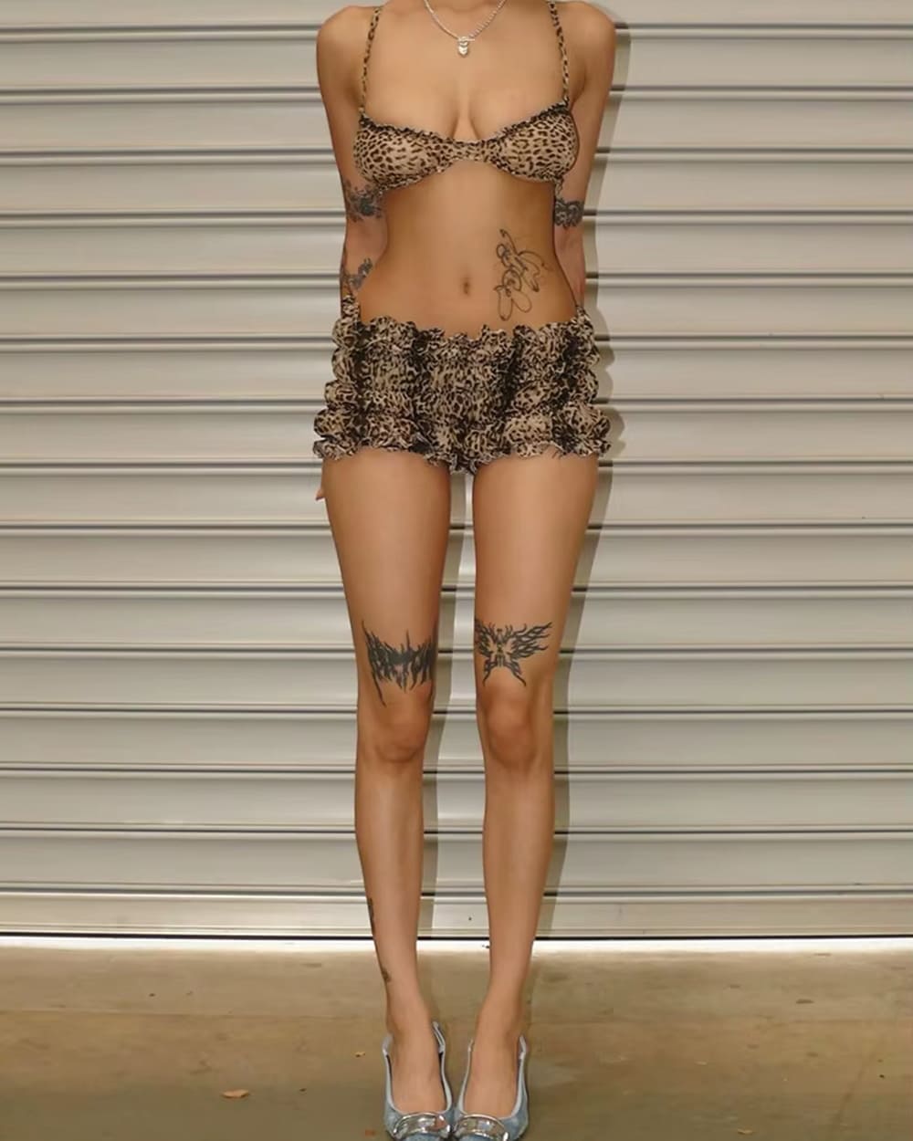Wild Aura Leopard Print Top + Shorts Co-Ord