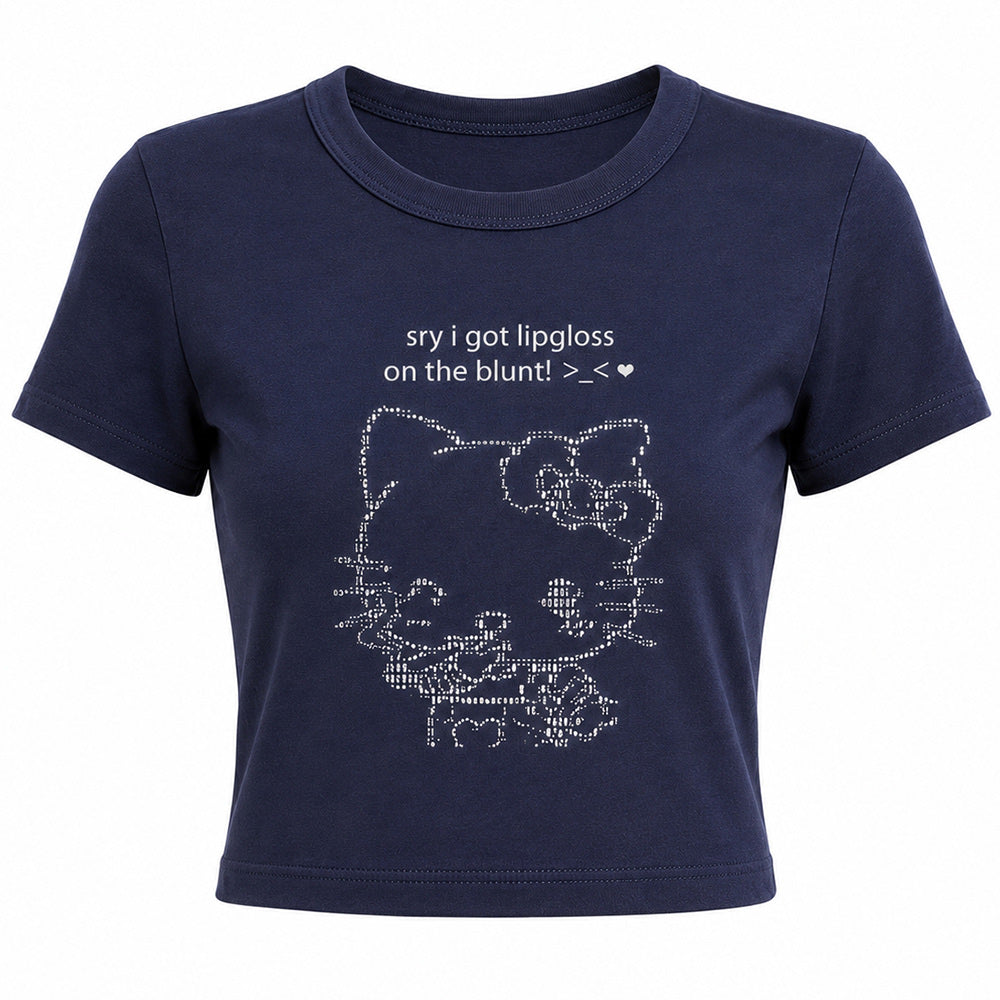 Lipgloss Kitty Crop Top
