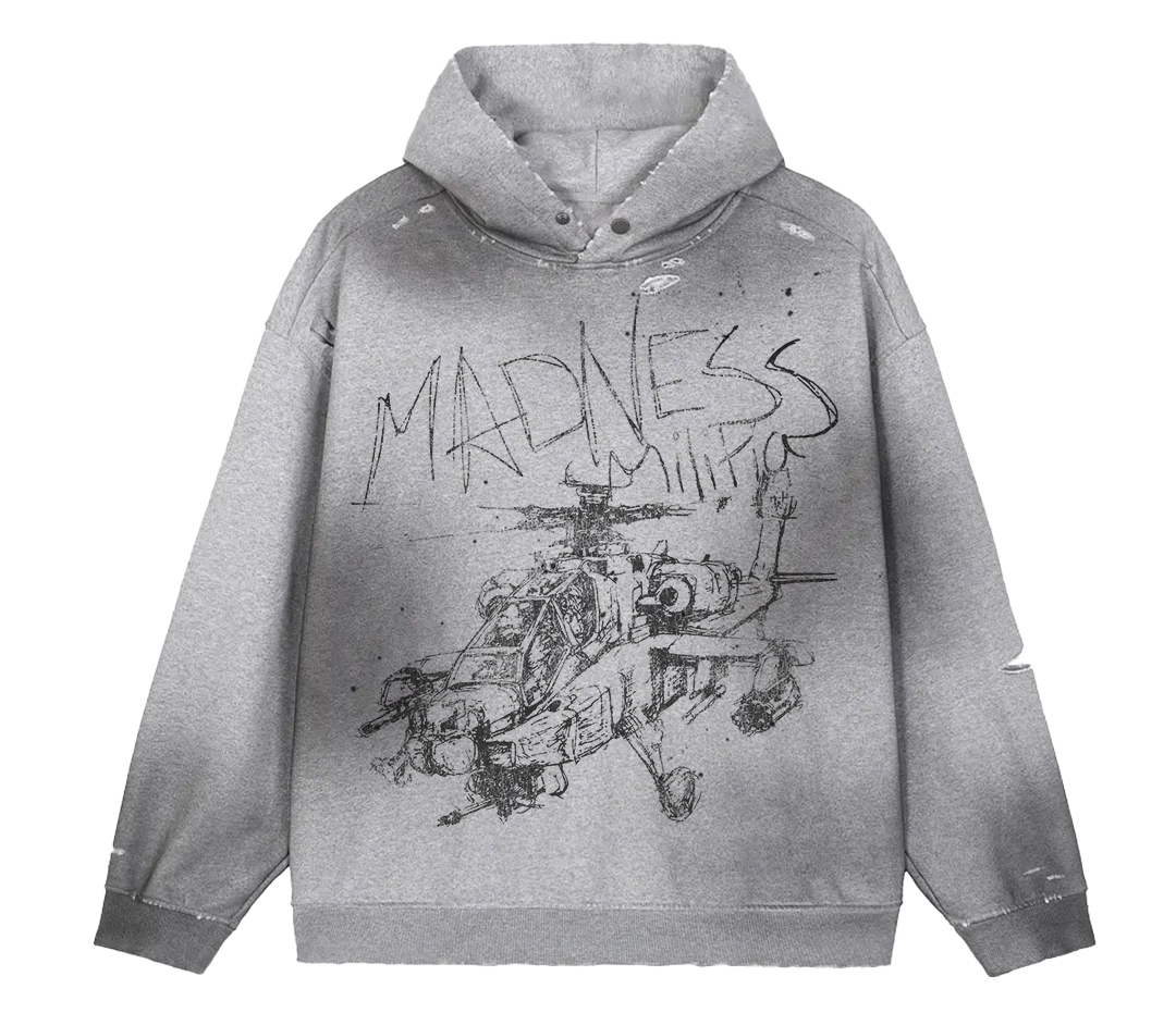 Mad Militia Faded Distress Hoodie