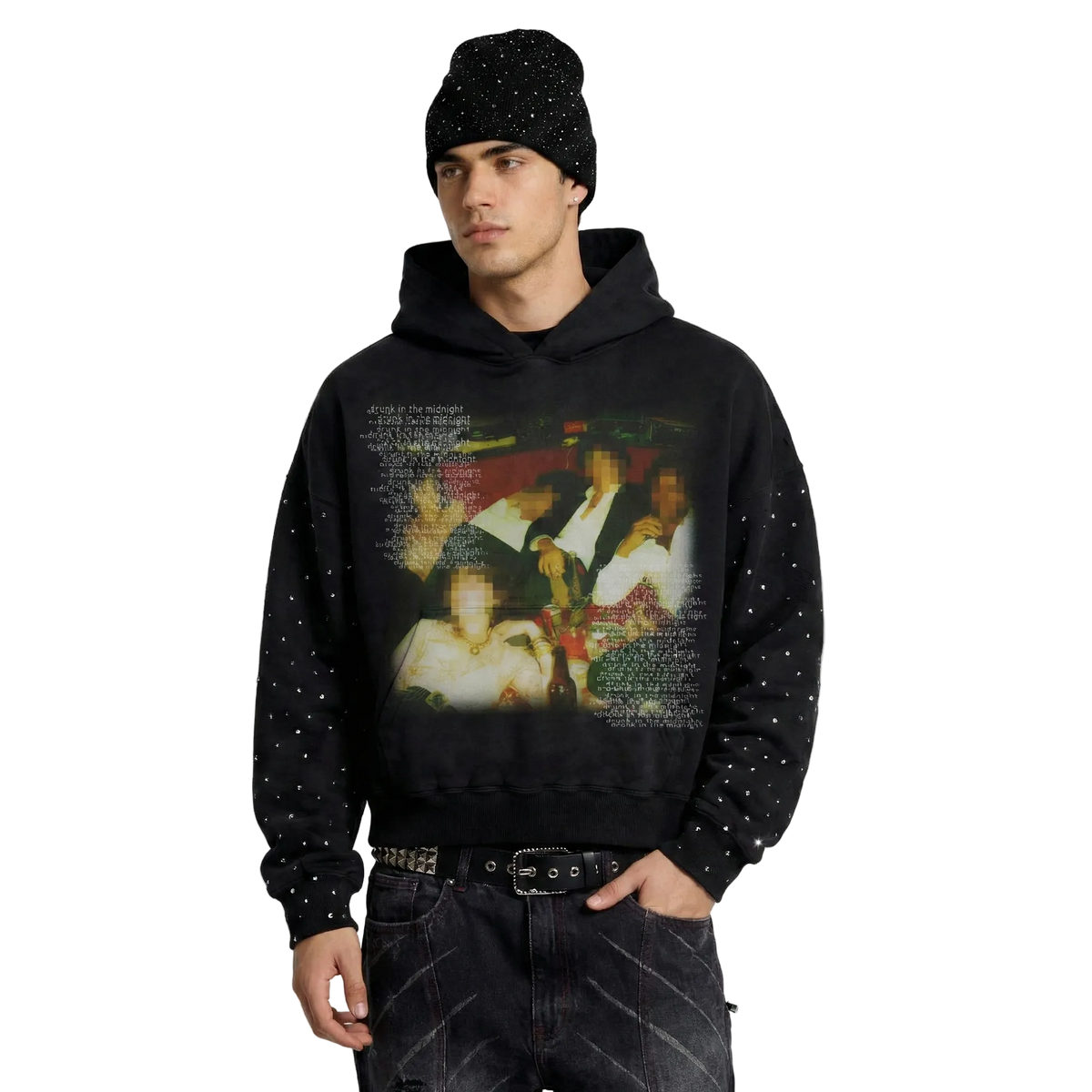 Mafia Rhinestone Hoodie