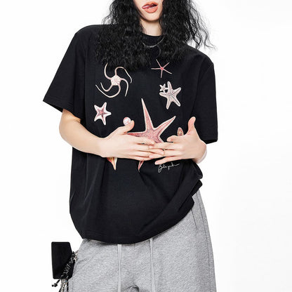 Mermaidcore Ocean Print T-Shirt