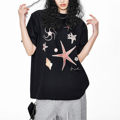 Mermaidcore Ocean Print T-Shirt