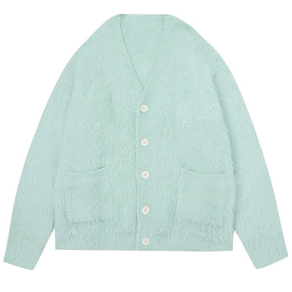 Mint Green Fuzzy Cardigan
