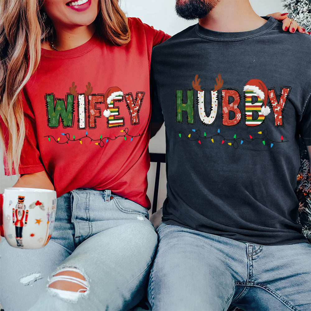 Husband and Wife Matching Christmas Shirts 181acti260824
