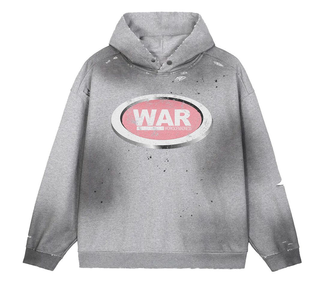 War Faded Distress Hoodie