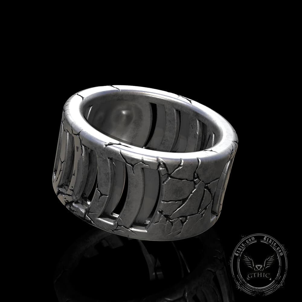 Out Of The Cage Sterling Silver Skull Ring