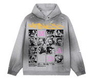 Split Persona Faded Distress Hoodie