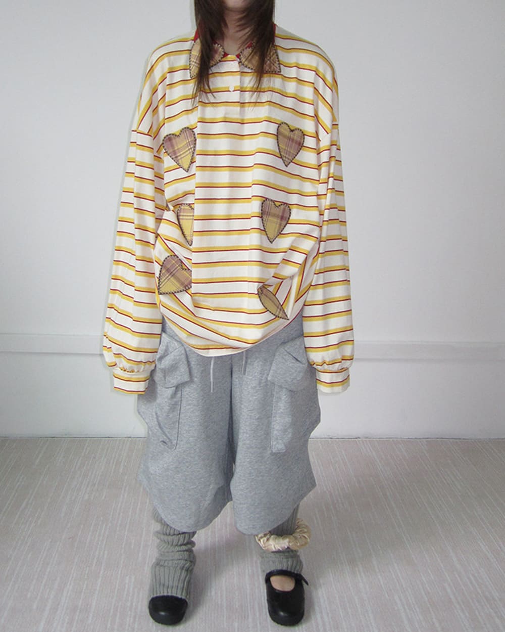Patchwork Rugby Striped Long Sleeve Top