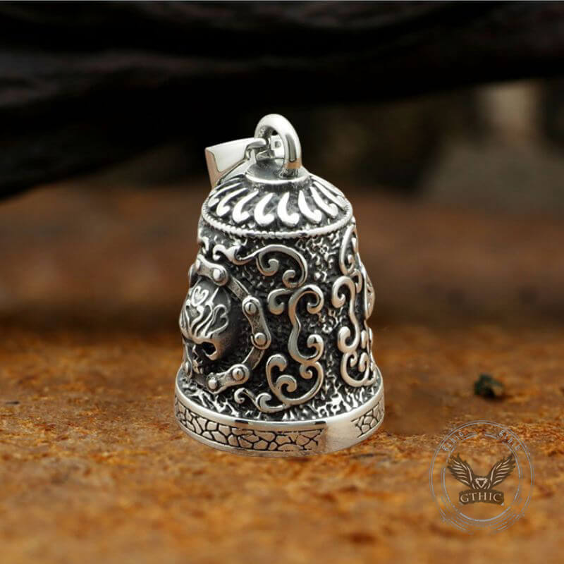 Personalized Skull Stainless Steel Lucky Bell Pendant