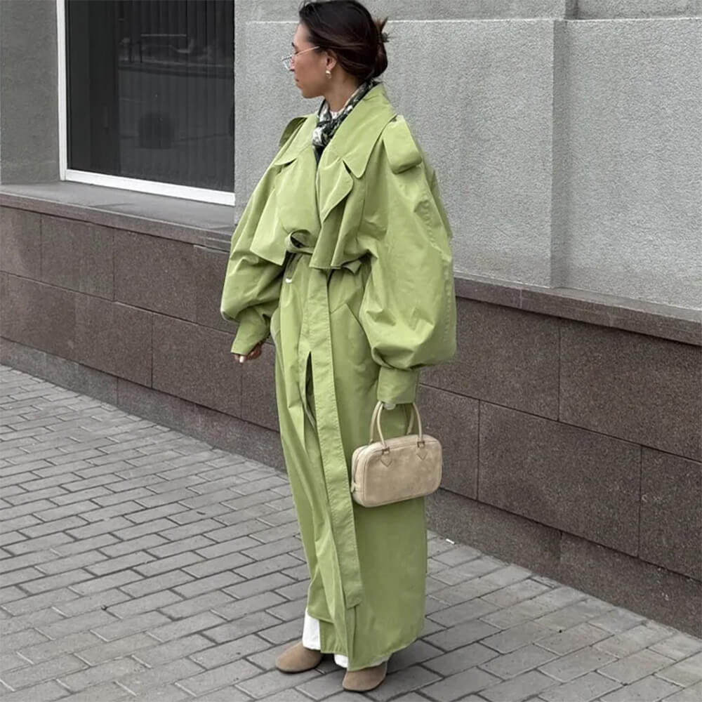 Pistachio Ice Cream Trench Coat