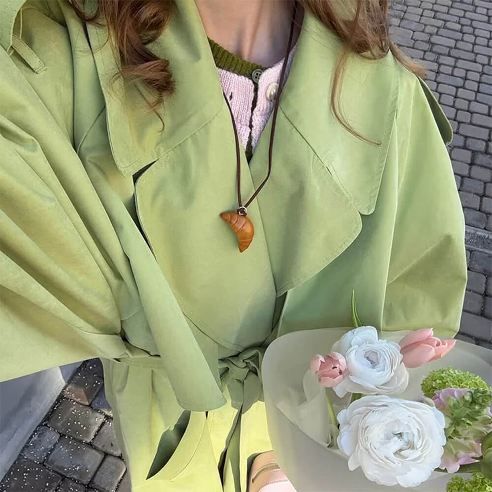 Pistachio Ice Cream Trench Coat