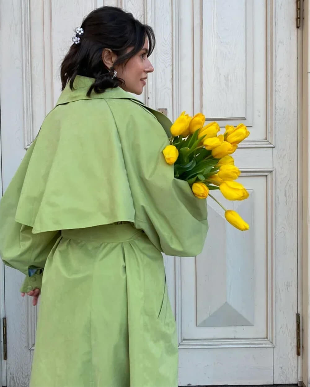 Pistachio Ice Cream Trench Coat