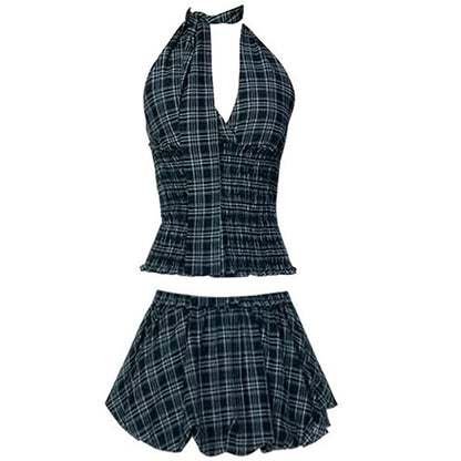 Gossip Goes Around Halter Top & Bubble Skirt