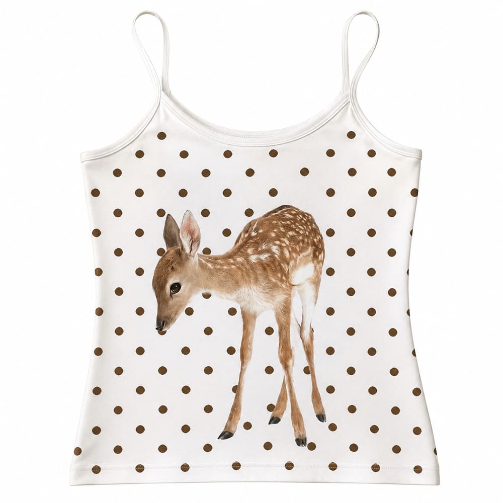 Polka Dot Deer Tank Top