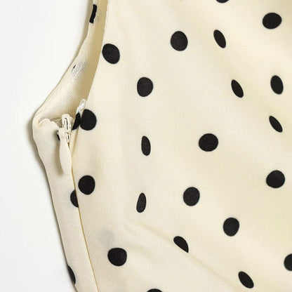 Polka Dot One Shoulder Ruffle Top