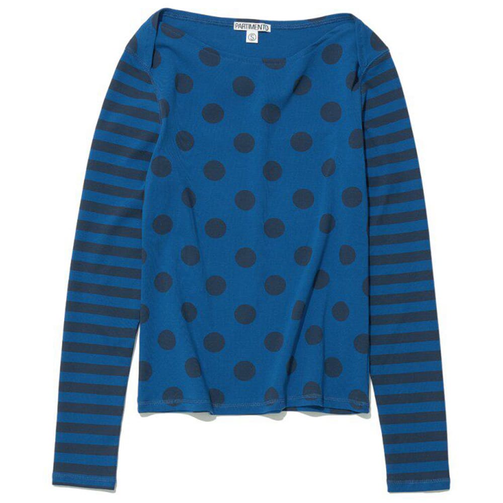 Polka Dot Striped Sleeve Top