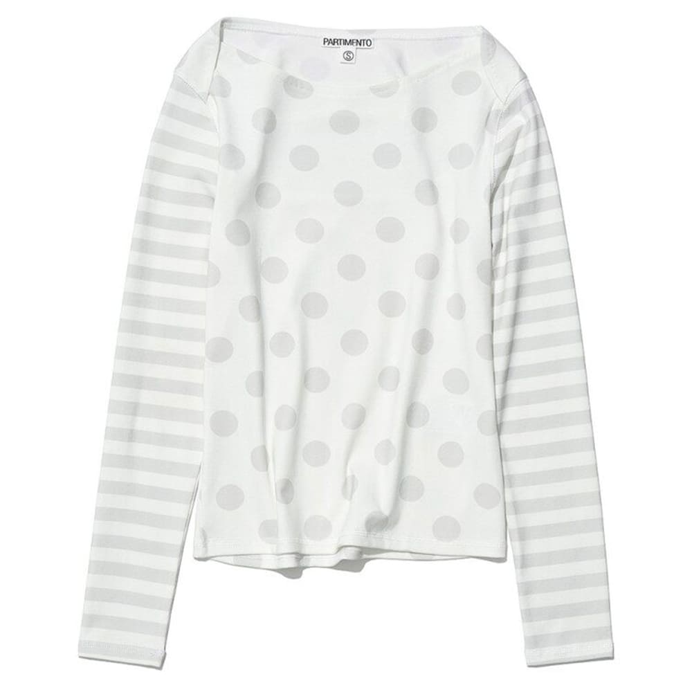 Polka Dot Striped Sleeve Top