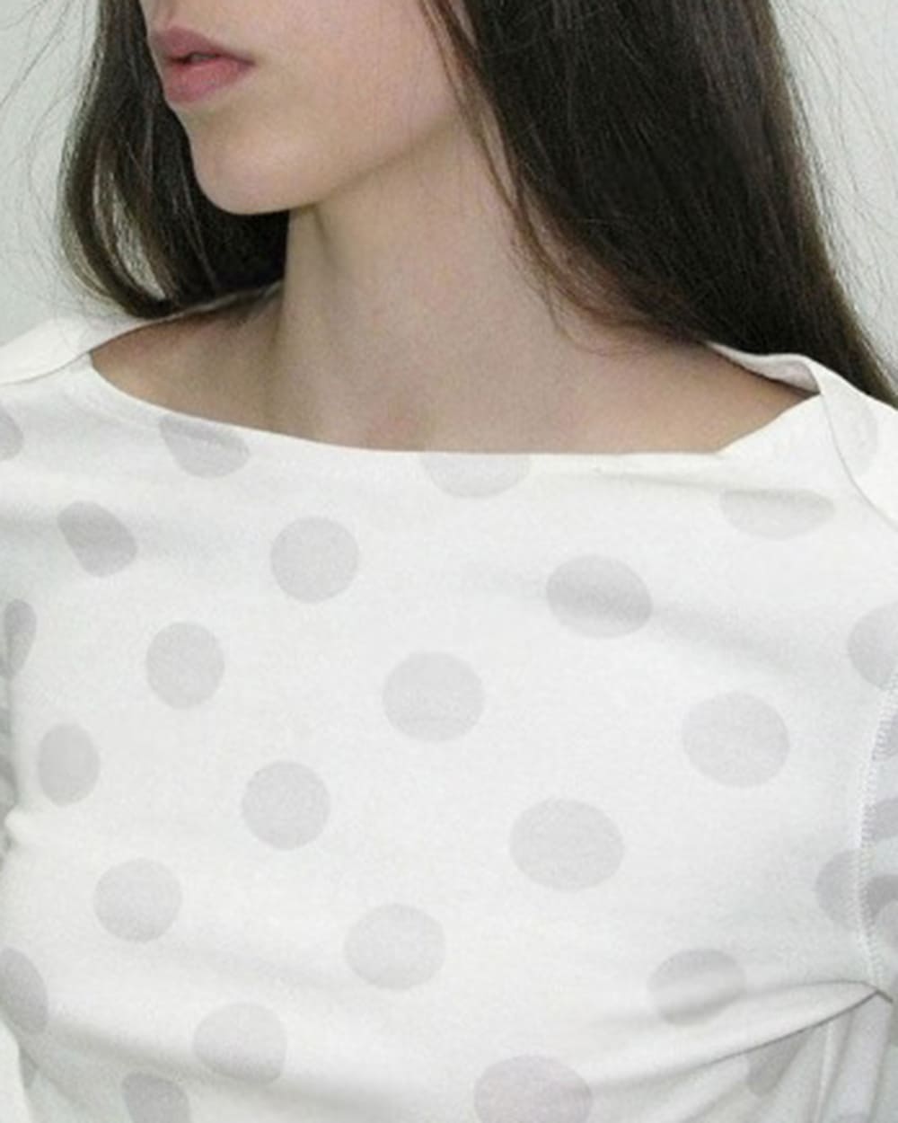 Polka Dot Striped Sleeve Top
