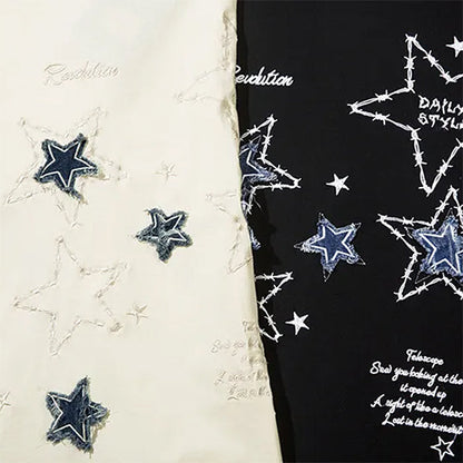 Preppy Star Patch Sweatshirt