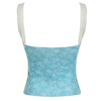 Princess Lace Cami Top in Blue